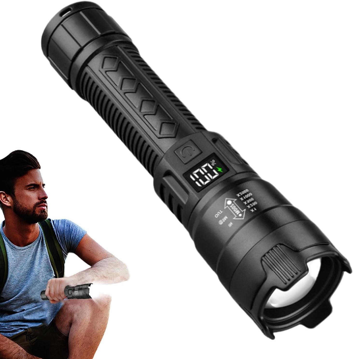 Outdoor Adventure Trips - Senter LED Taktis 2000LM USB Isi