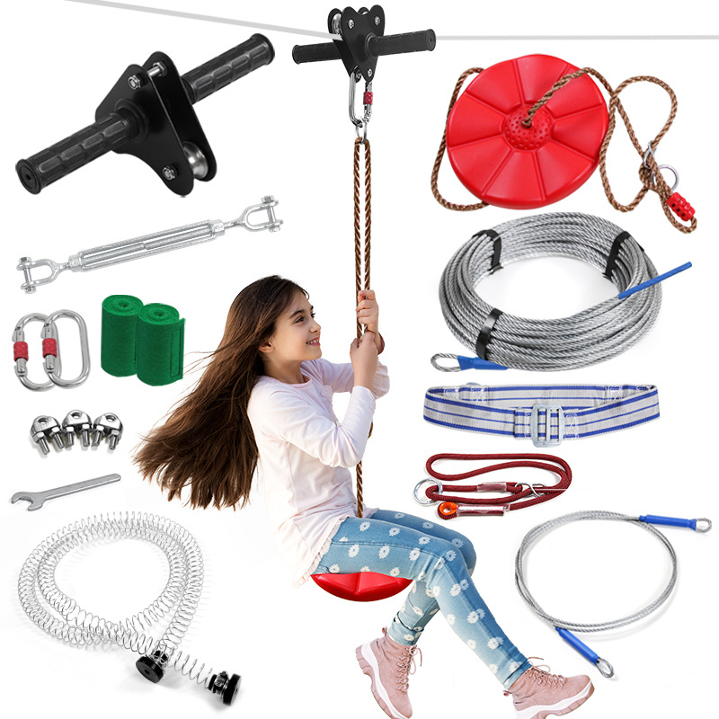 Outdoor Adventure Kit For Kids - Paket Zipline, Set Kereta Zipline untuk