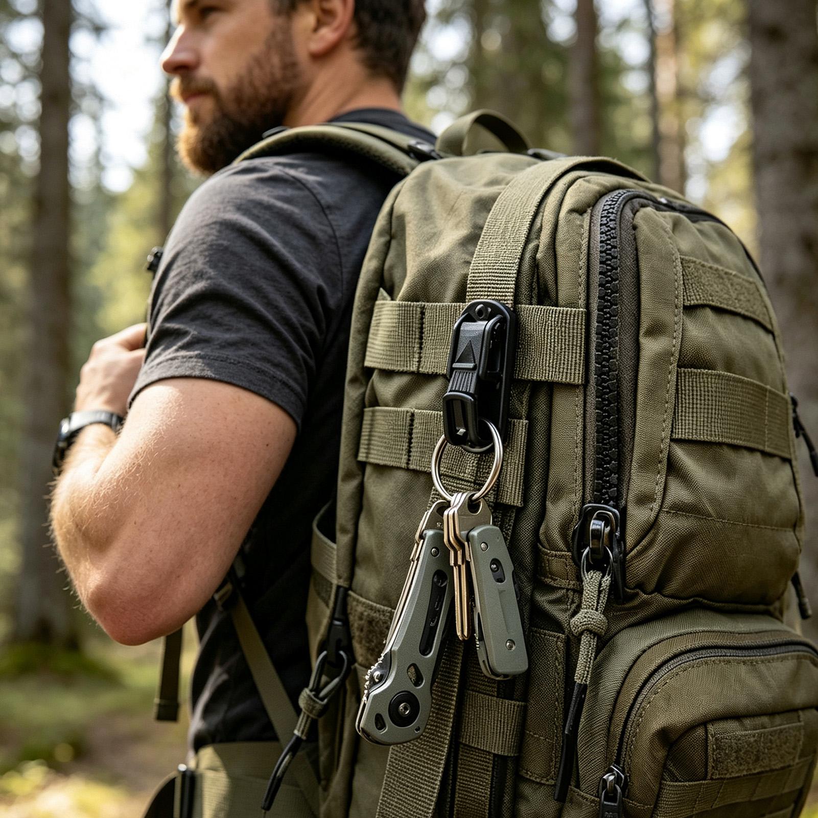 1 buah klip kunci sabuk multif - Outdoor Adventure Backpack ulasan dan harga