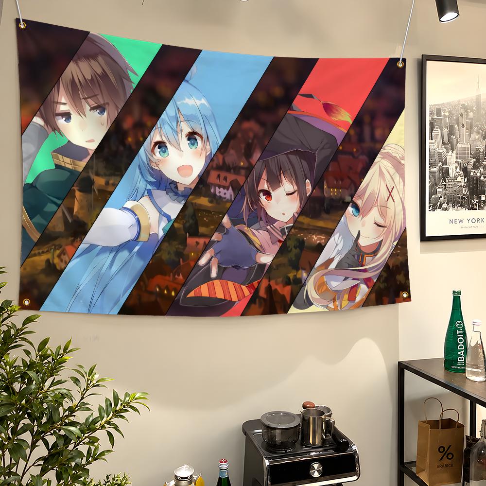 Bendera Anime KonoSuba Axel da - Outdoor Adventure Birthday Party ulasan dan harga