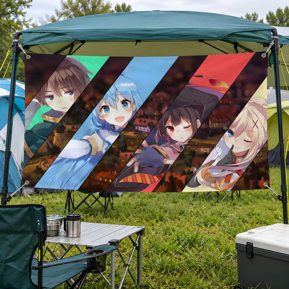 Bendera Anime KonoSuba Axel da - Outdoor Adventure Birthday Party ulasan dan harga